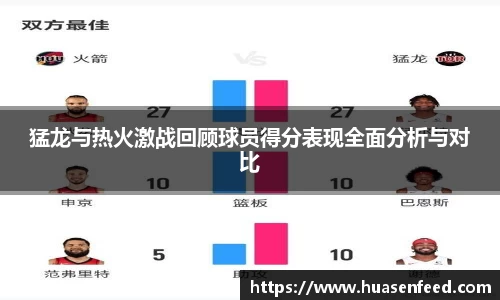 猛龙与热火激战回顾球员得分表现全面分析与对比